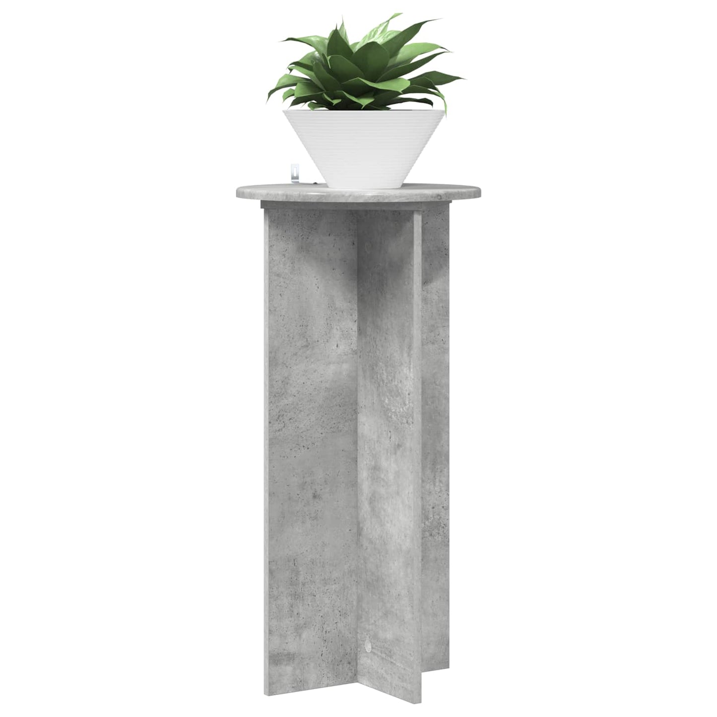 Planteholder 2 stk. Betongrå 40 x 40 x 80 cm Konstrueret træ