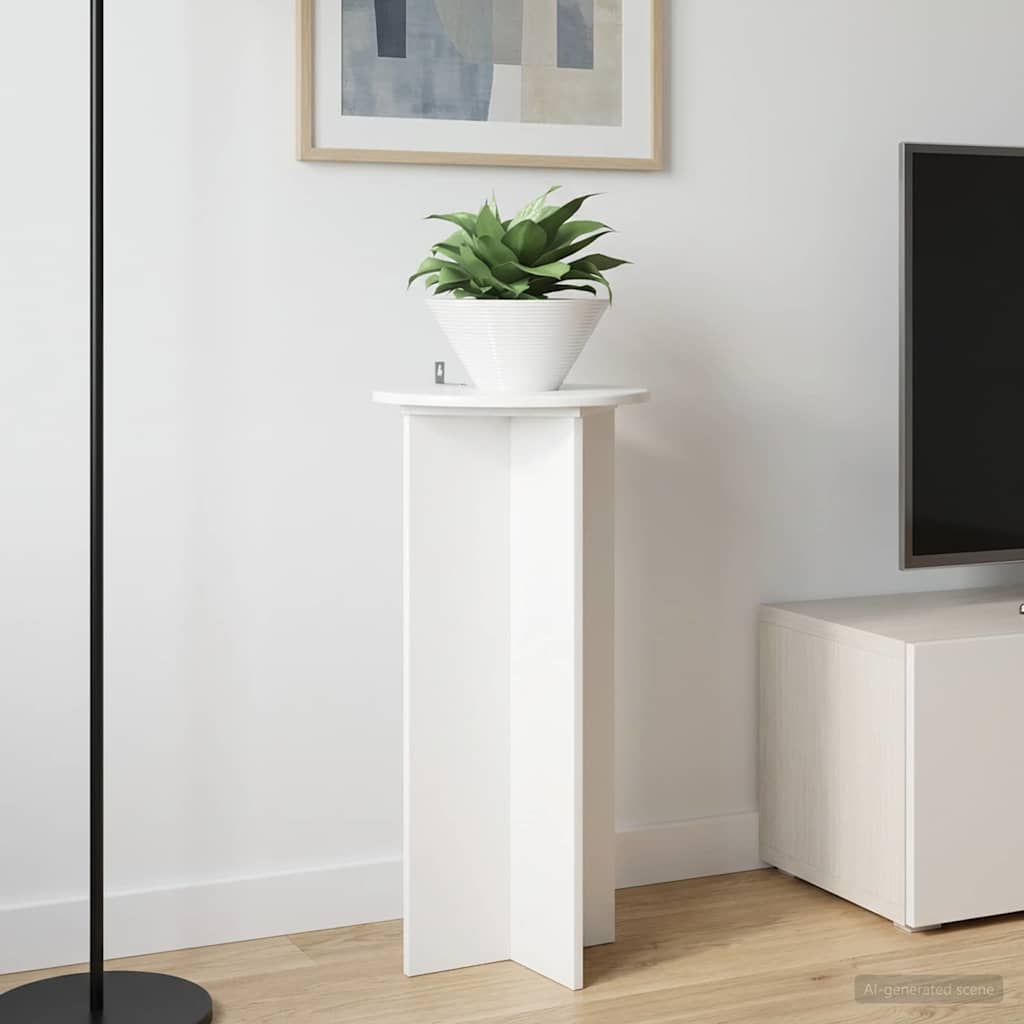 Planteholder 2 stk. Hvid højglans 40 x 40 x 80 cm