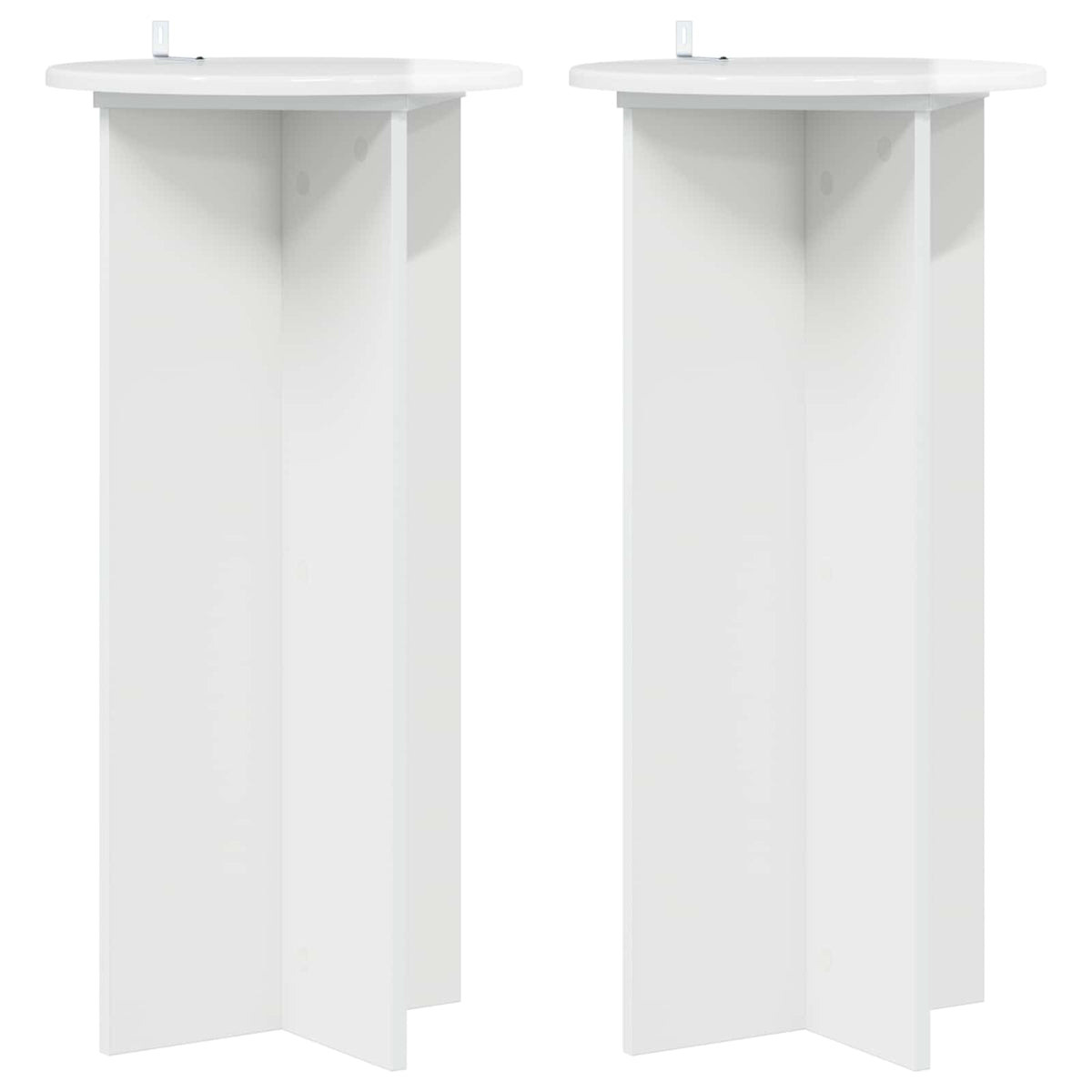 Planteholder 2 stk. Hvid højglans 40 x 40 x 80 cm