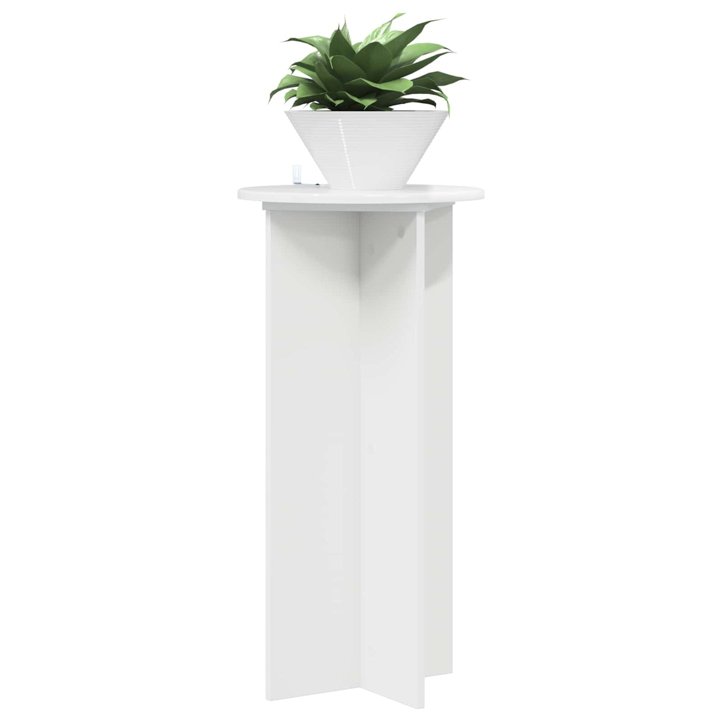 Planteholder 2 stk. Hvid højglans 40 x 40 x 80 cm