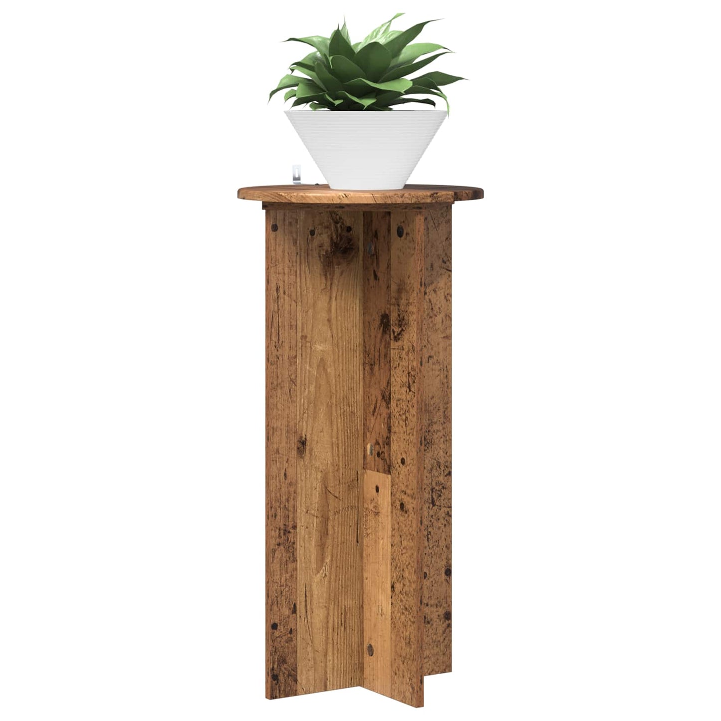 Planteholder 2 stk. Gammelt træ 40 x 40 x 80 cm Konstrueret træ