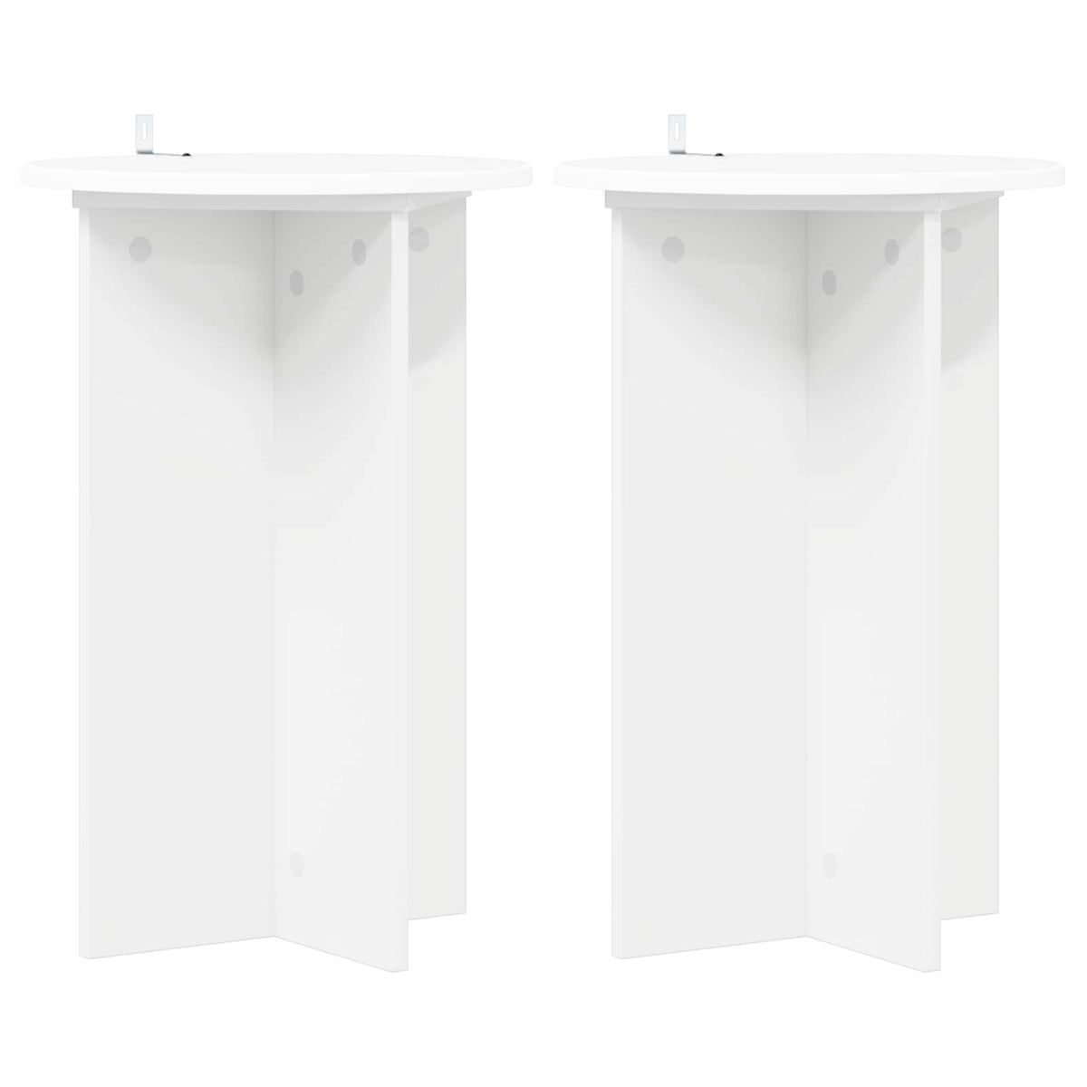 Planteholder 2 stk. Hvid Ø40 x 60 cm Konstrueret træ