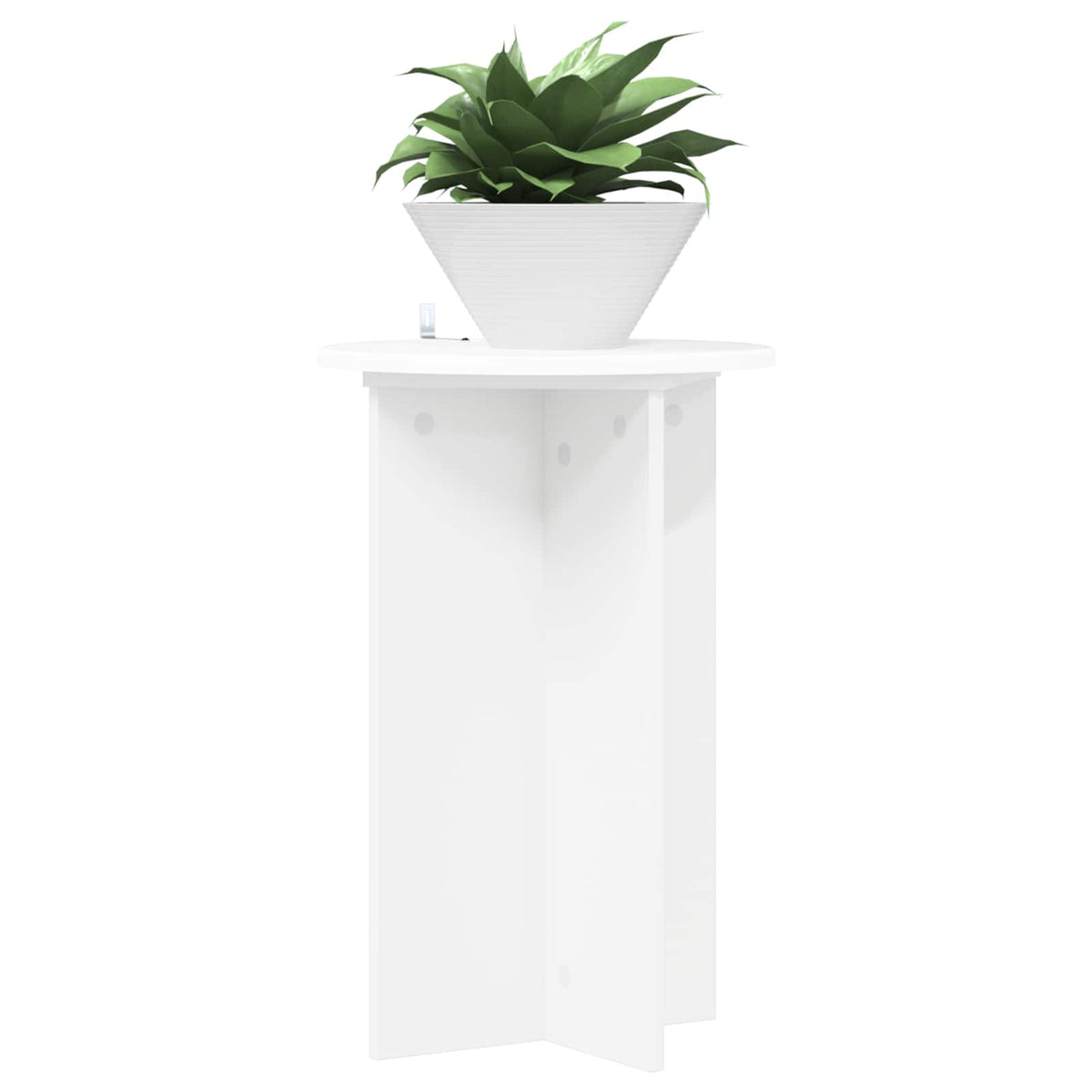 Planteholder 2 stk. Hvid Ø40 x 60 cm Konstrueret træ