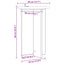Planteholder 2 stk. Hvid Ø40 x 60 cm Konstrueret træ