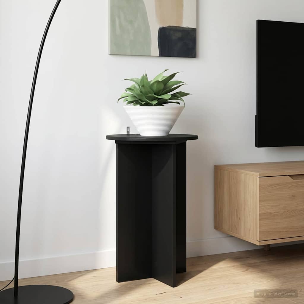 Planteholder 2 stk. Sort Ø40 x 60 cm Konstrueret træ
