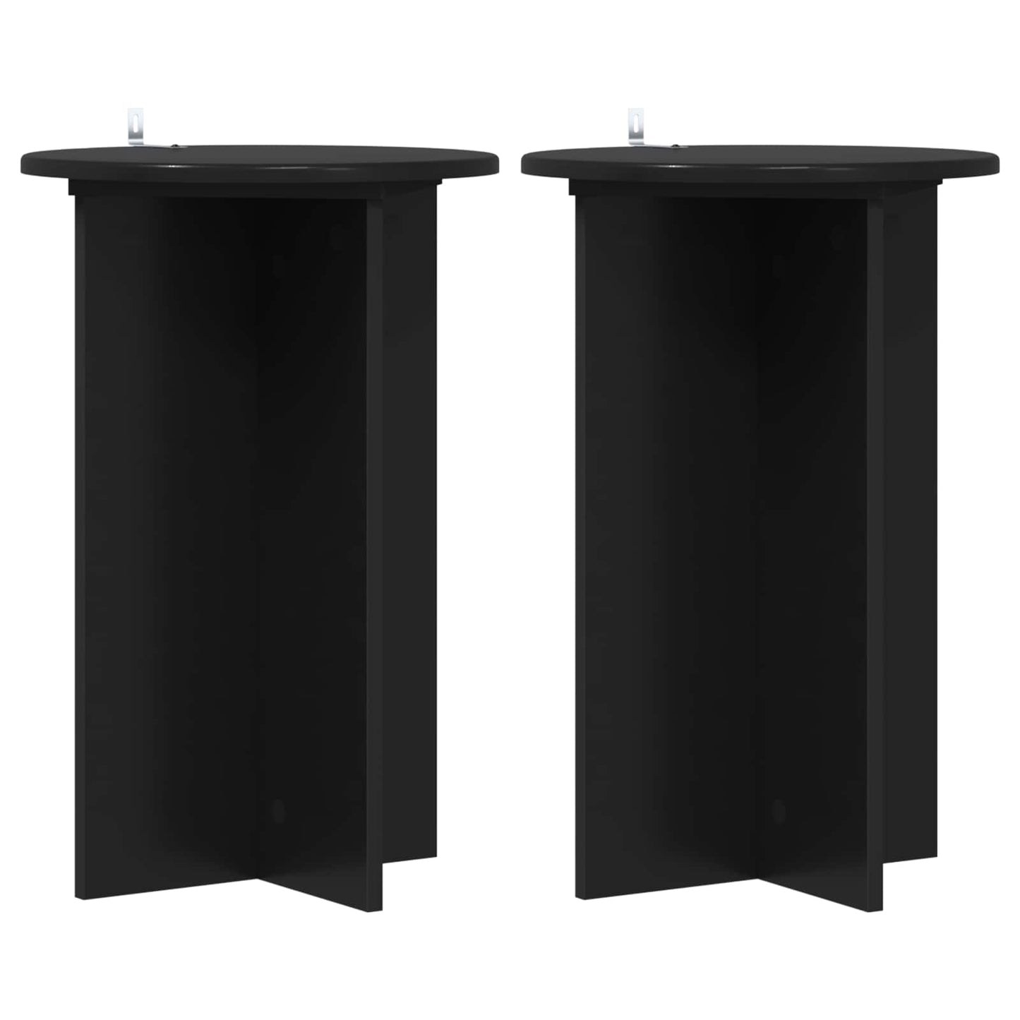 Planteholder 2 stk. Sort Ø40 x 60 cm Konstrueret træ