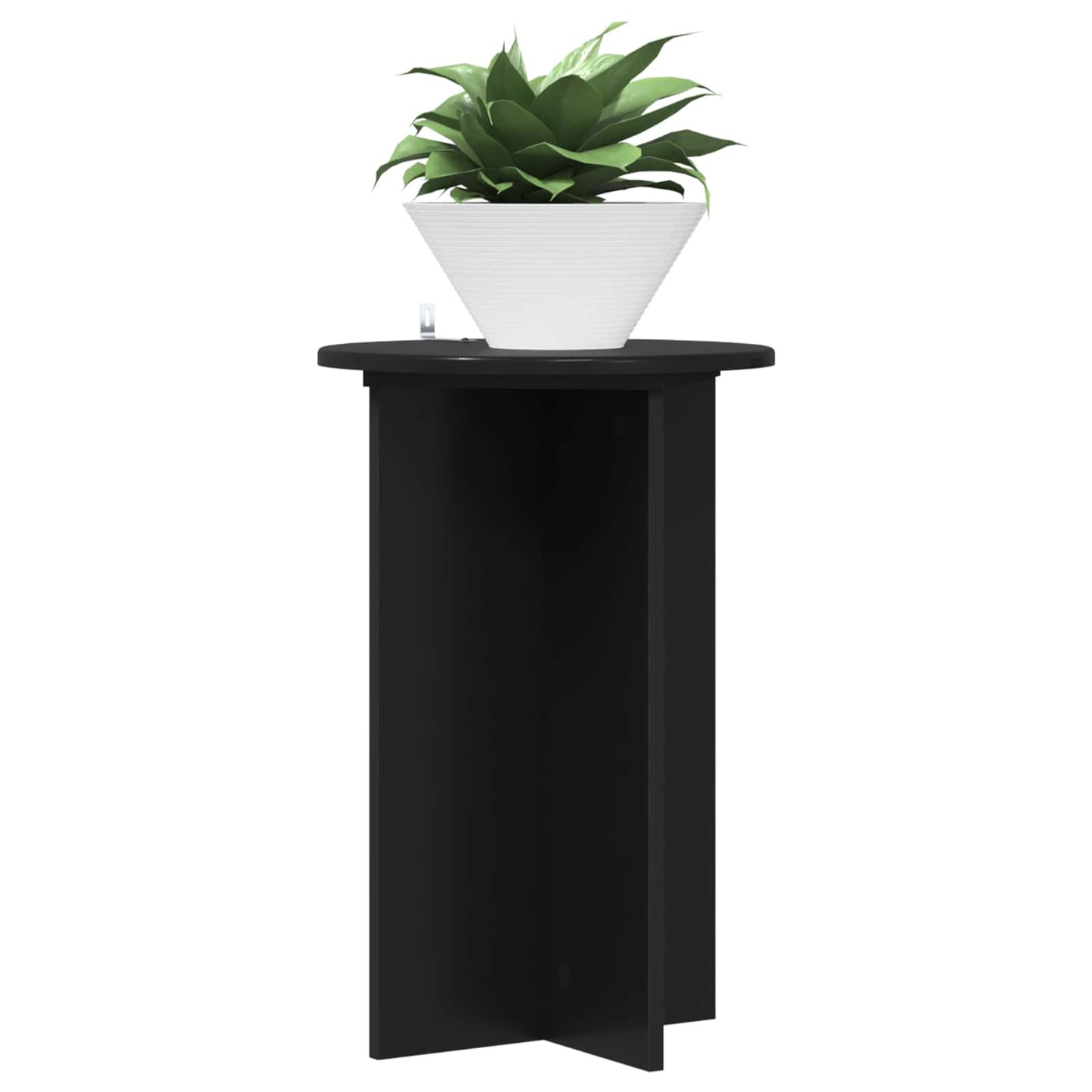 Planteholder 2 stk. Sort Ø40 x 60 cm Konstrueret træ