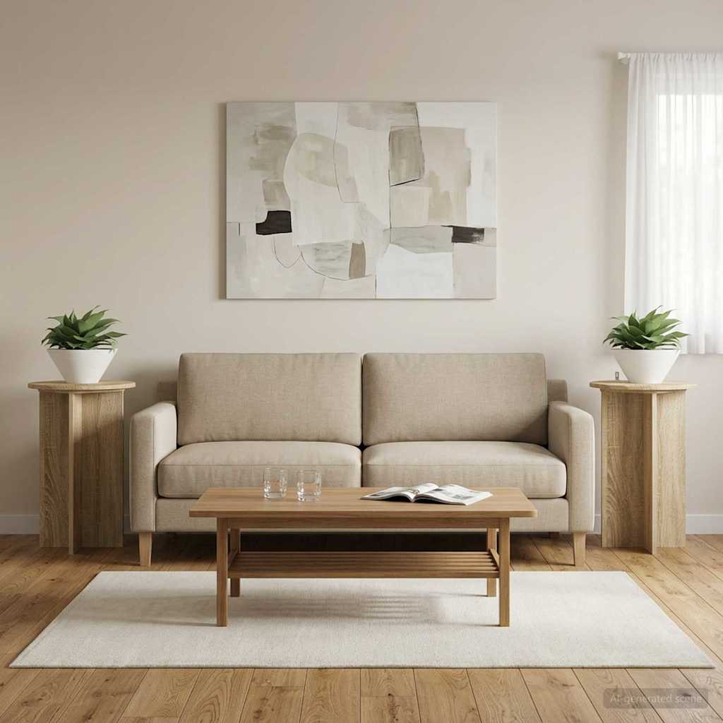 Planteholder 2 stk. Sonoma-eg Ø40 x 60 cm Konstrueret træ