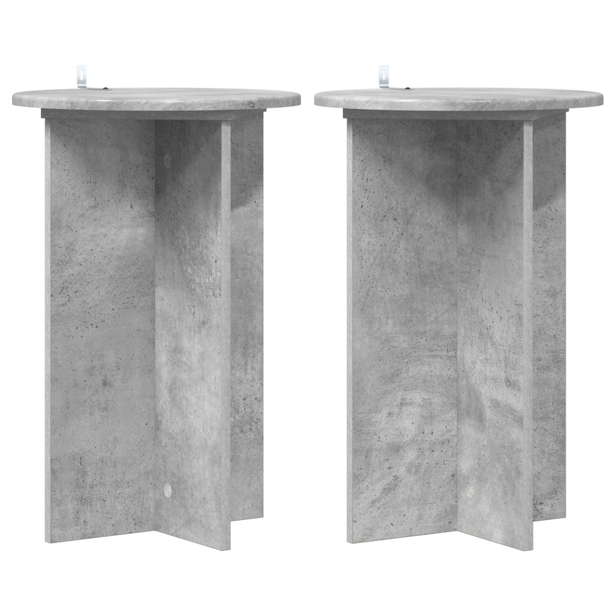 Planteholder 2 stk. Betongrå Ø40 x 60 cm Konstrueret træ