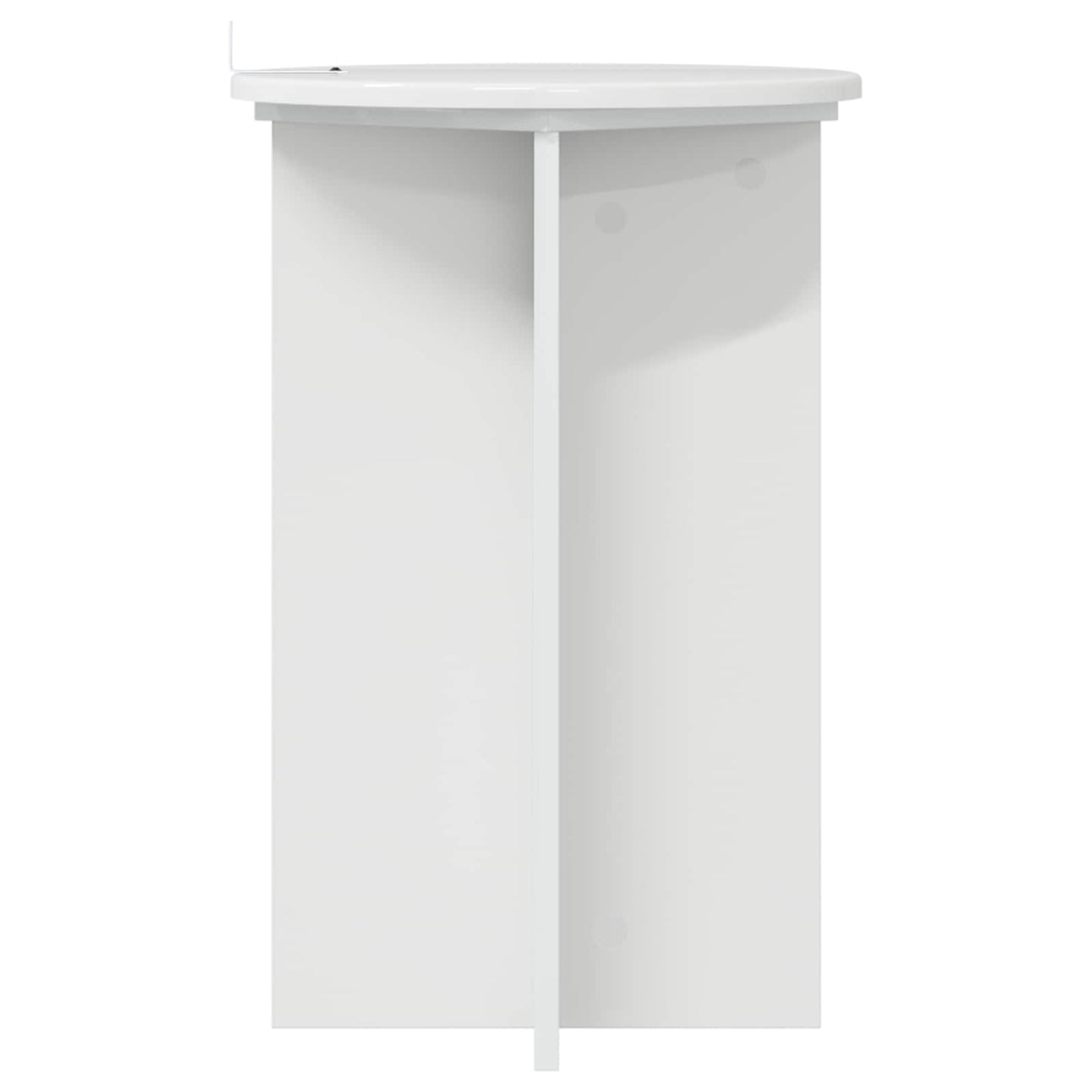 Planteholder 2 stk. Hvid højglans Ø40 x 60 cm Konstrueret træ