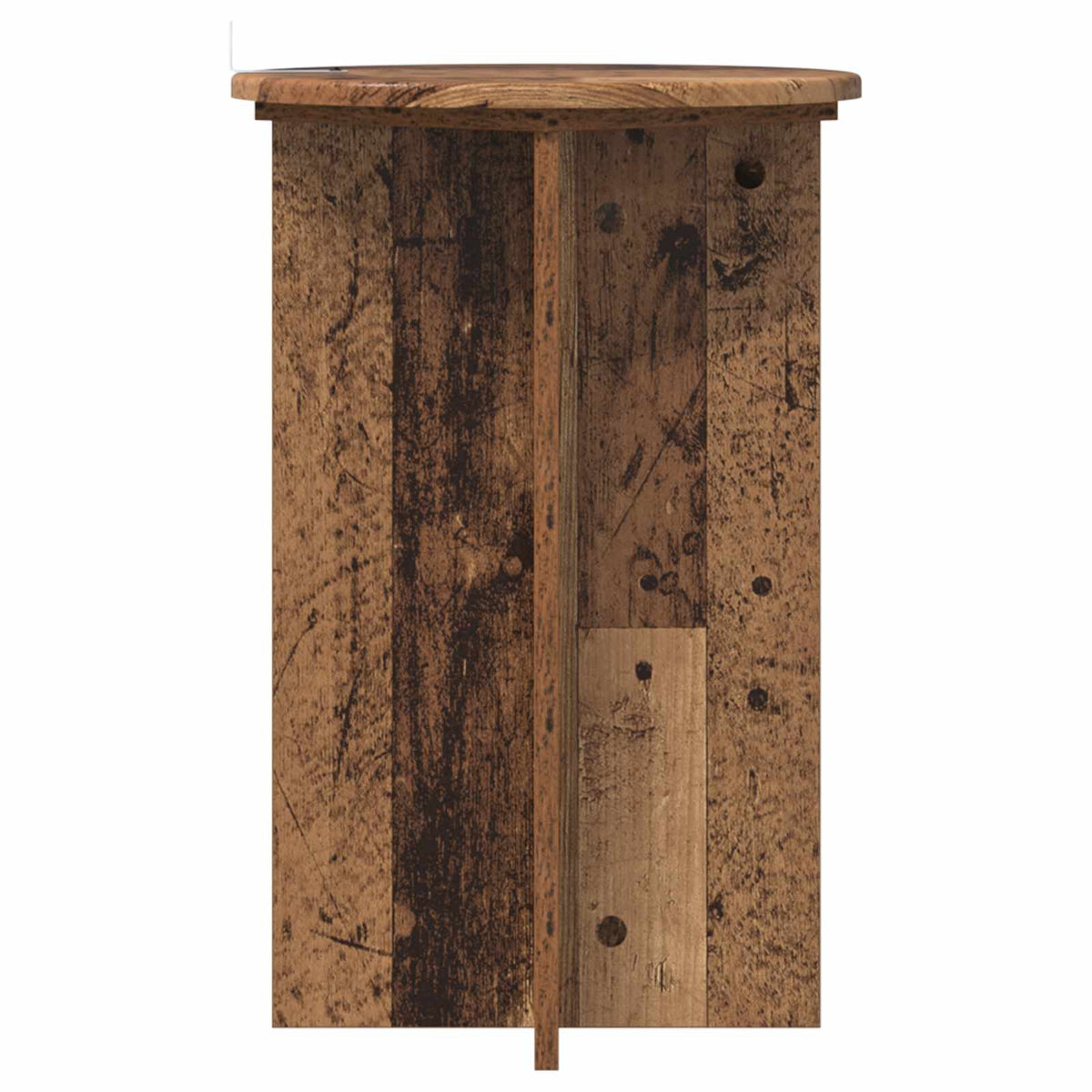 Planteholder 2 stk. Gammelt træ Ø40 x 60 cm Konstrueret træ