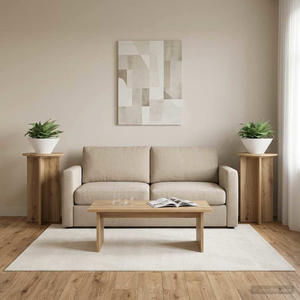 Planteholder 2 stk. Artisan-eg Ø40 x 60 cm Konstrueret træ