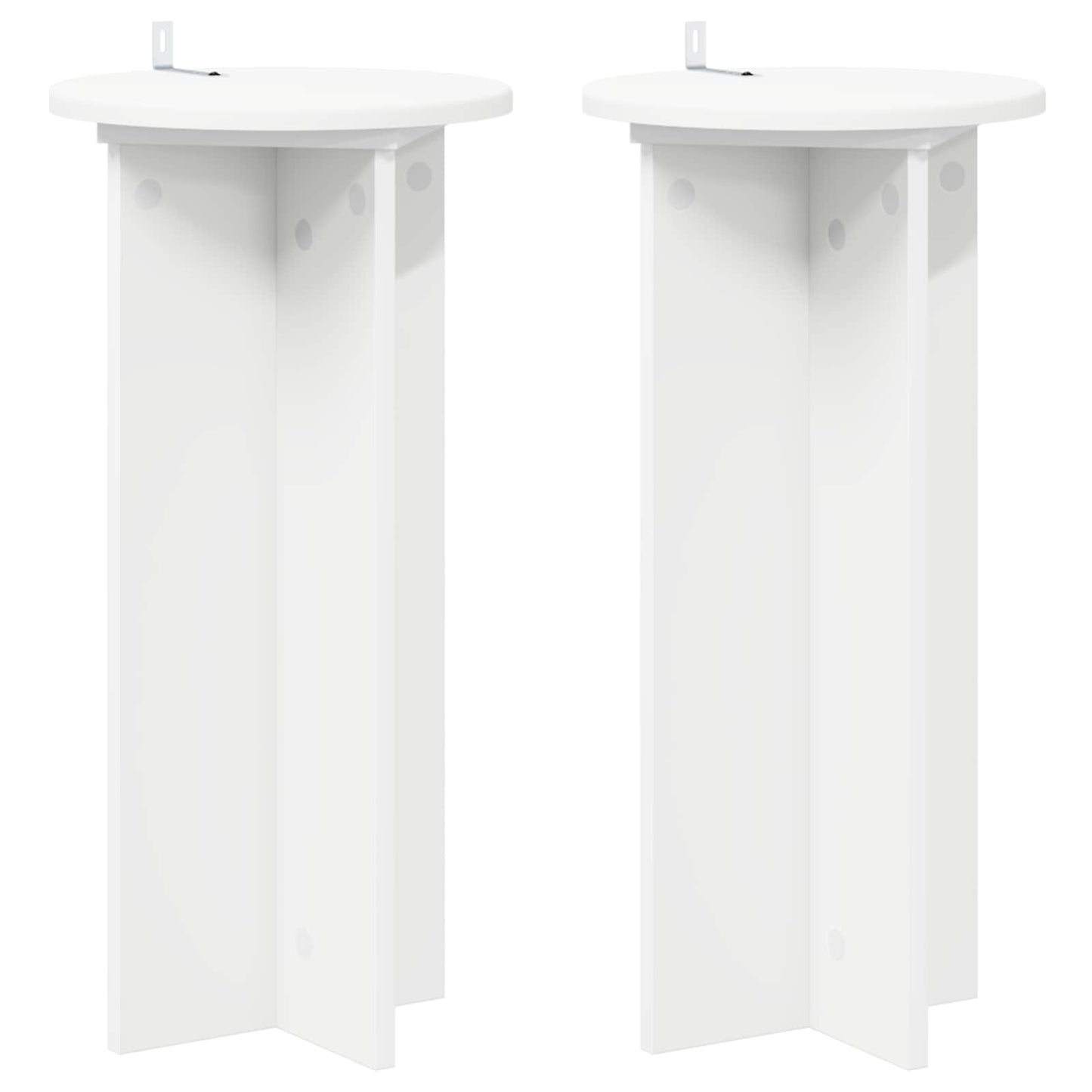 Planteholder 2 stk. Hvid Ø29,5 x 60 cm Konstrueret træ