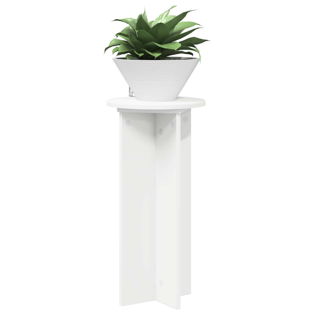 Planteholder 2 stk. Hvid Ø29,5 x 60 cm Konstrueret træ