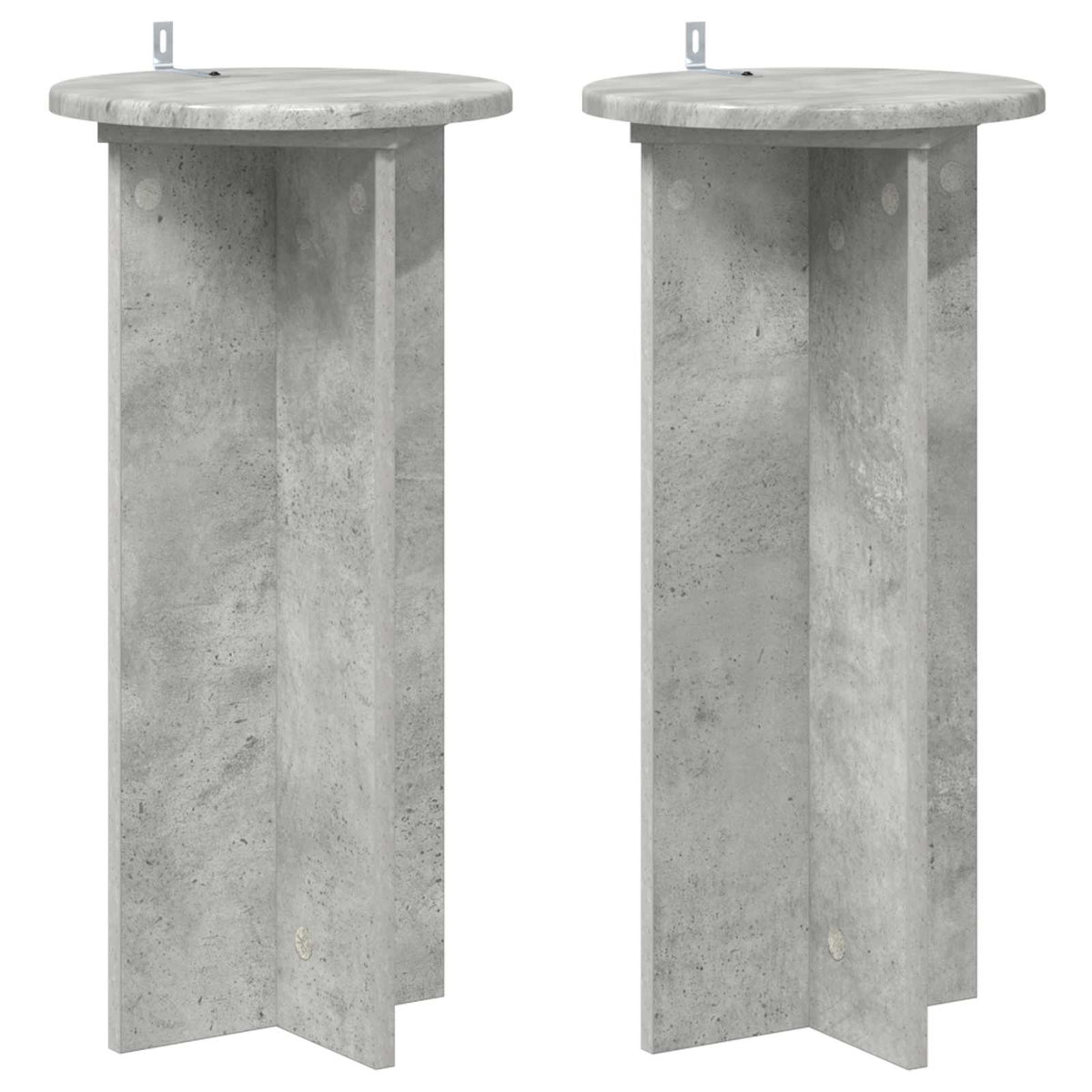 Planteholder 2 stk. Betongrå 29,5 x 29,5 x 60 cm