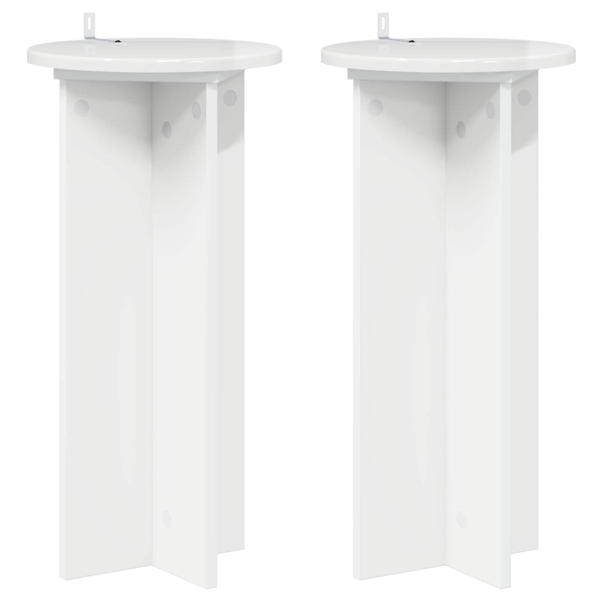 Planteholder 2 stk. Hvid højglans 29,5 x 29,5 x 60 cm
