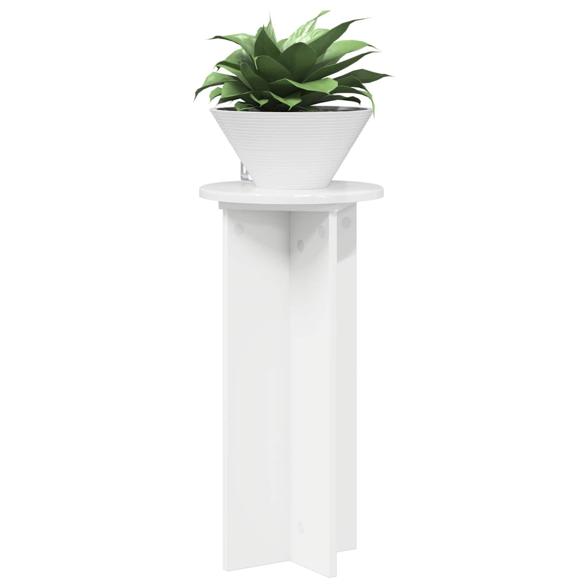Planteholder 2 stk. Hvid højglans 29,5 x 29,5 x 60 cm