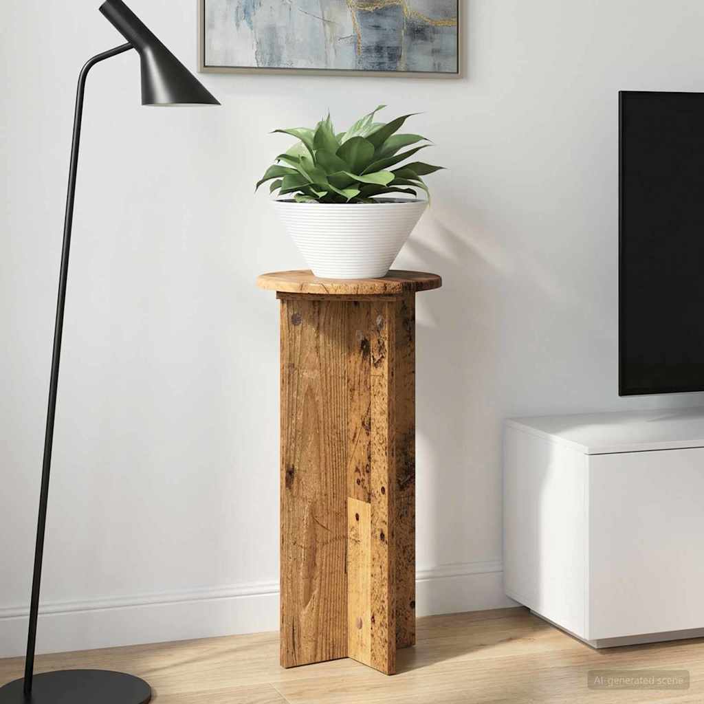 Planteholder 2 stk. Gammelt træ 29,5 x 29,5 x 60 cm