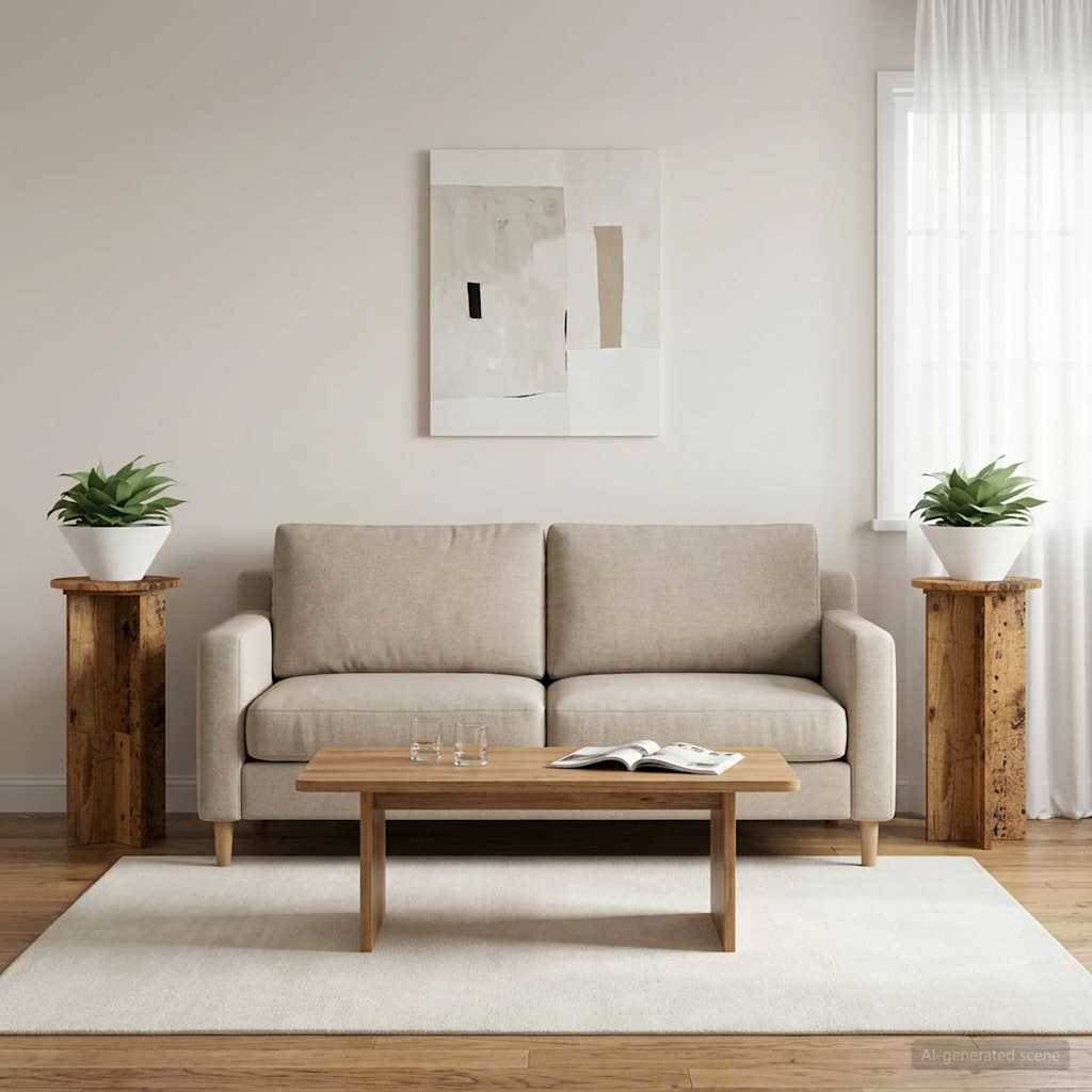 Planteholder 2 stk. Gammelt træ 29,5 x 29,5 x 60 cm