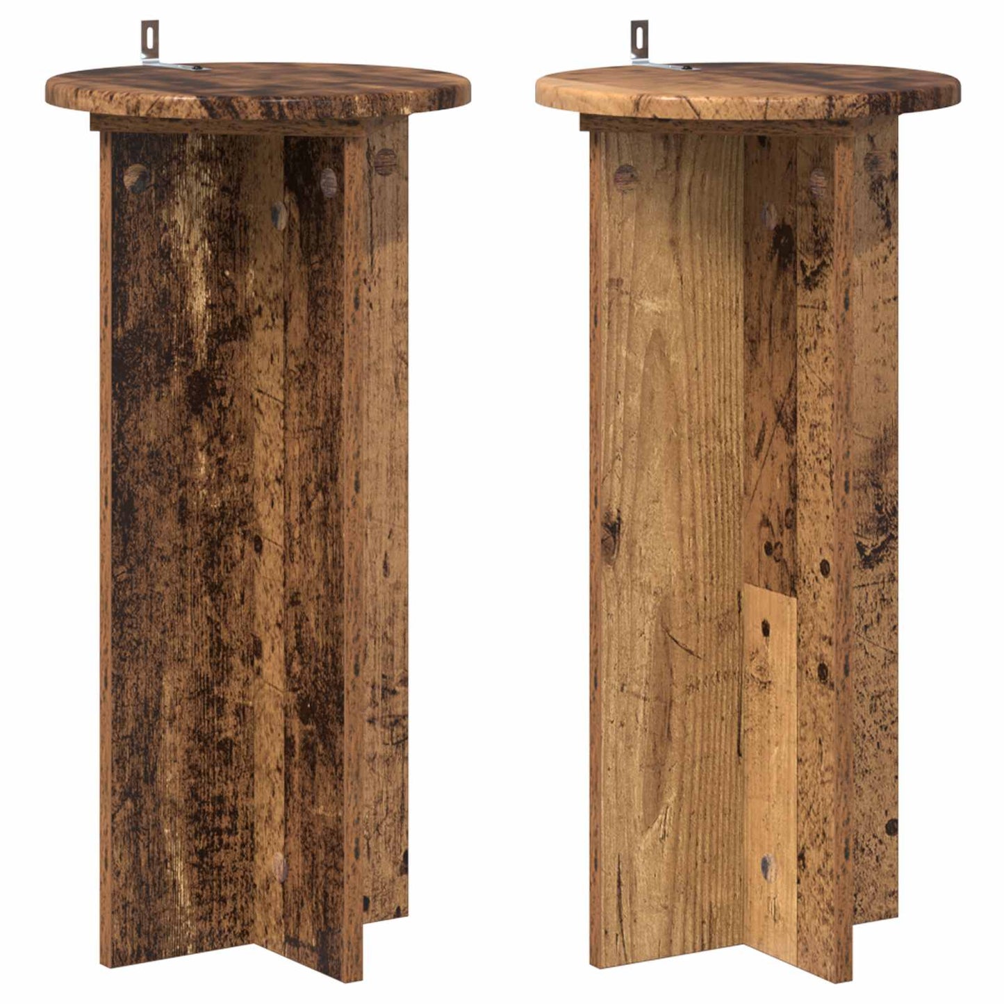 Planteholder 2 stk. Gammelt træ 29,5 x 29,5 x 60 cm
