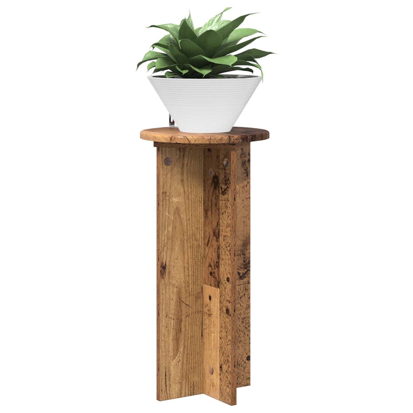Planteholder 2 stk. Gammelt træ 29,5 x 29,5 x 60 cm