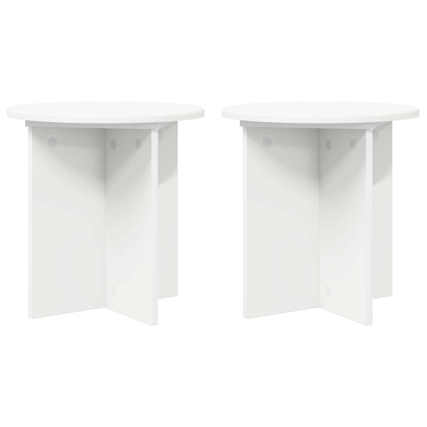 Planteholder 2 stk. Hvid Ø40 x 40 cm Konstrueret træ