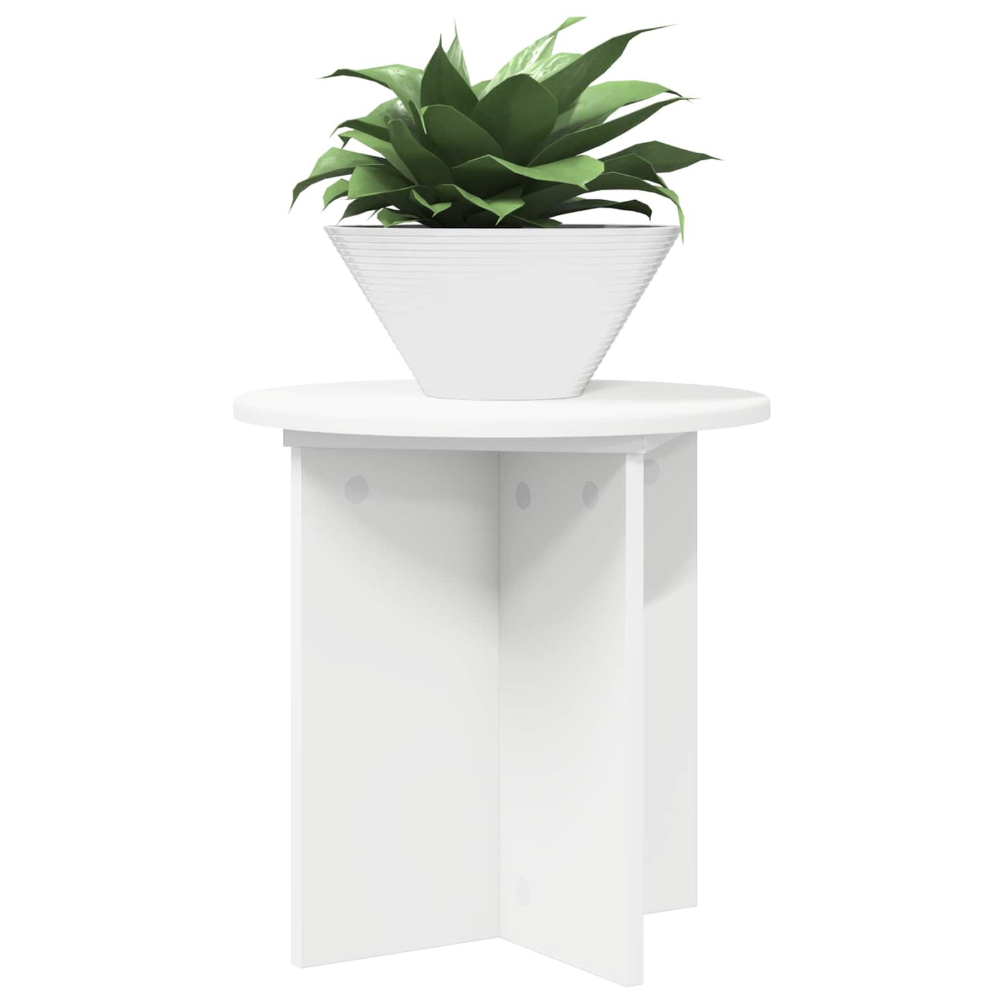 Planteholder 2 stk. Hvid Ø40 x 40 cm Konstrueret træ