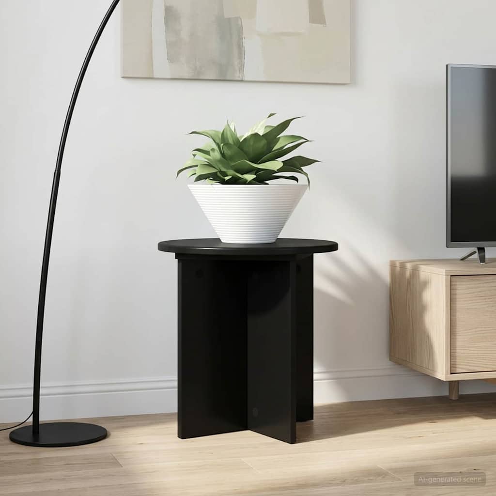 Planteholder 2 stk. Sort 40 x 40 x 40 cm Konstrueret træ