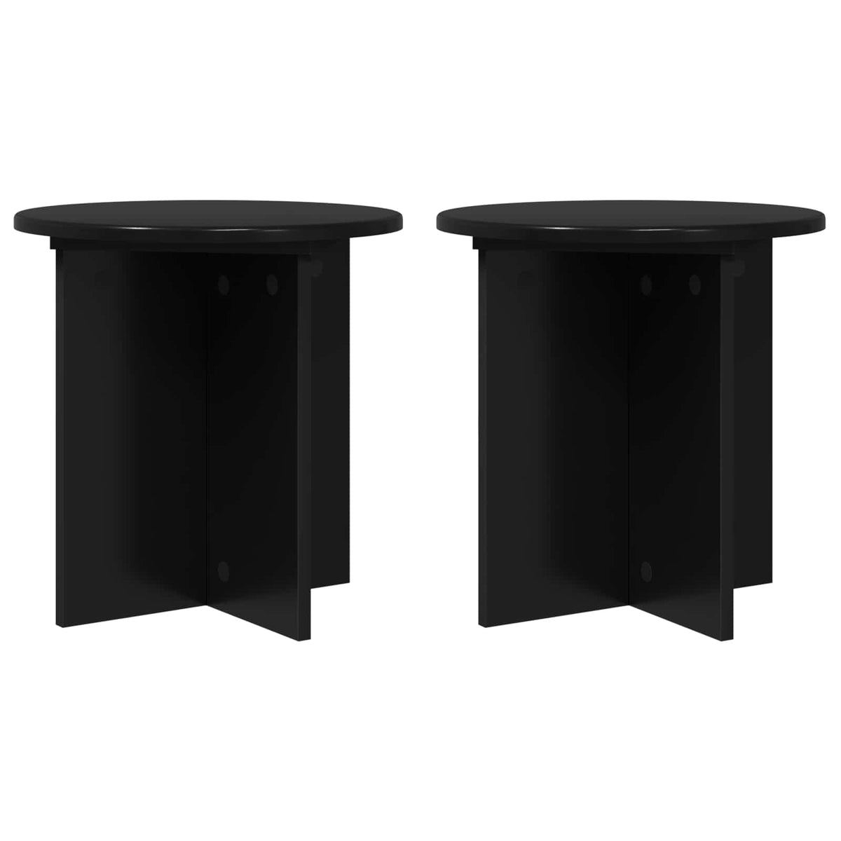 Planteholder 2 stk. Sort 40 x 40 x 40 cm Konstrueret træ