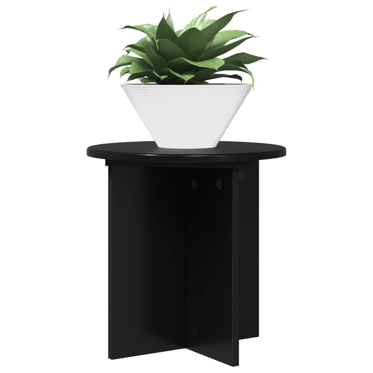 Planteholder 2 stk. Sort 40 x 40 x 40 cm Konstrueret træ