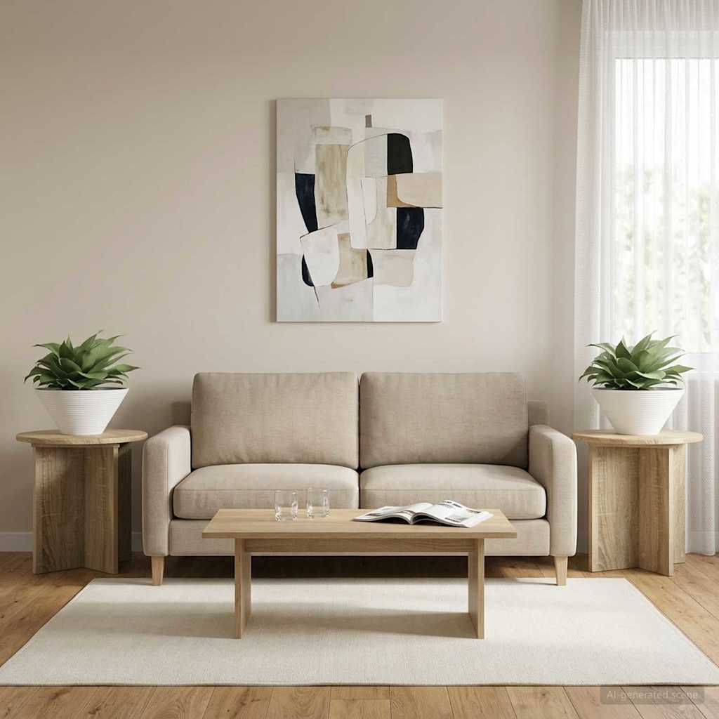 Planteholder 2 stk. Sonoma-eg 40 x 40 x 40 cm Konstrueret træ