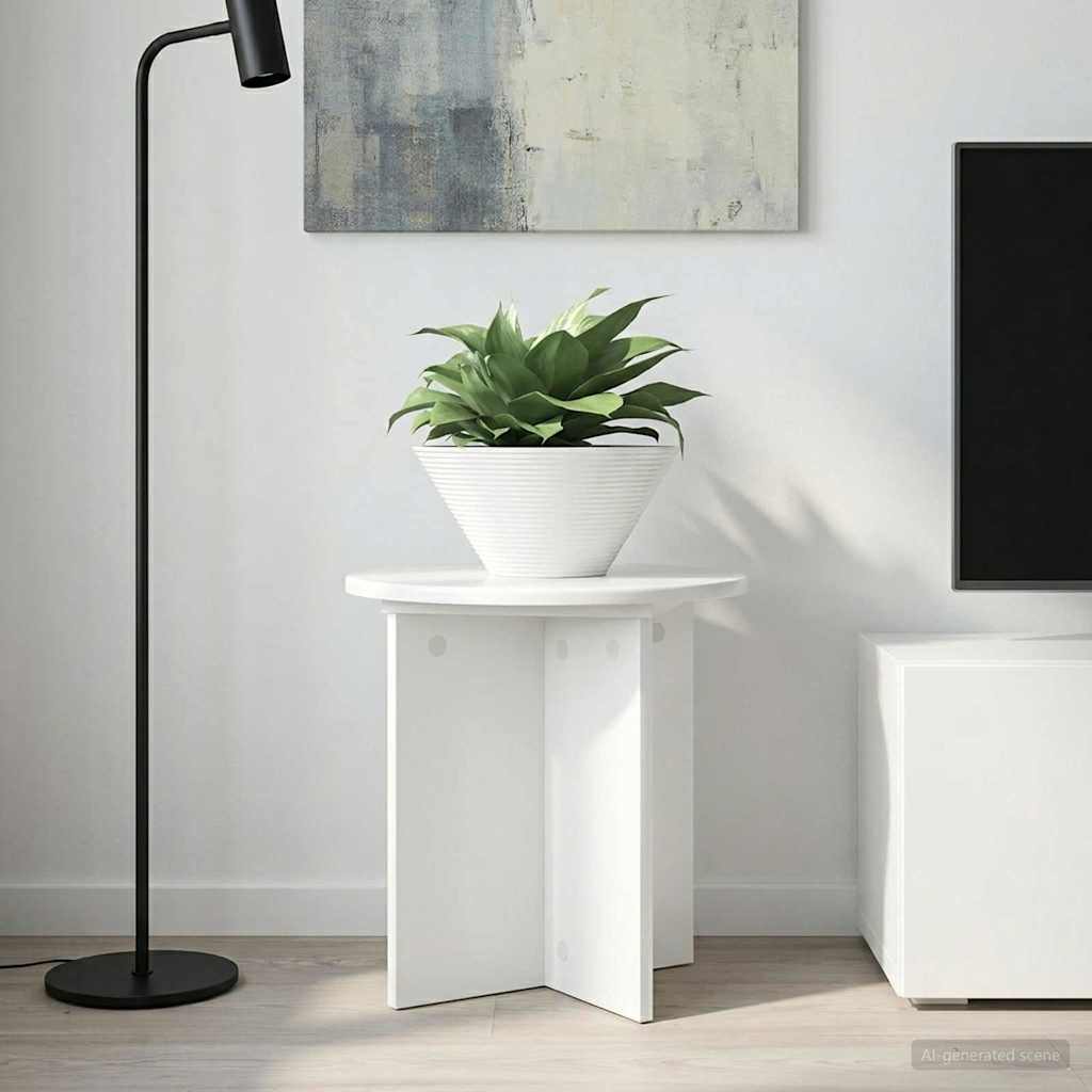 Planteholder 2 stk. Hvid højglans 40 x 40 x 40 cm