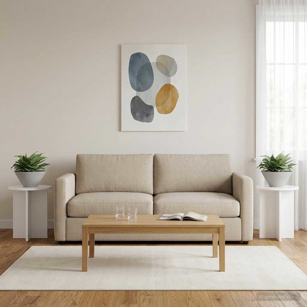 Planteholder 2 stk. Hvid højglans 40 x 40 x 40 cm