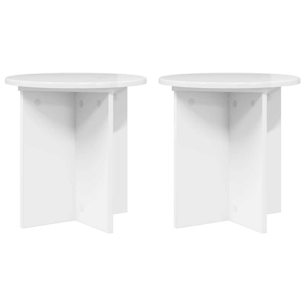 Planteholder 2 stk. Hvid højglans 40 x 40 x 40 cm