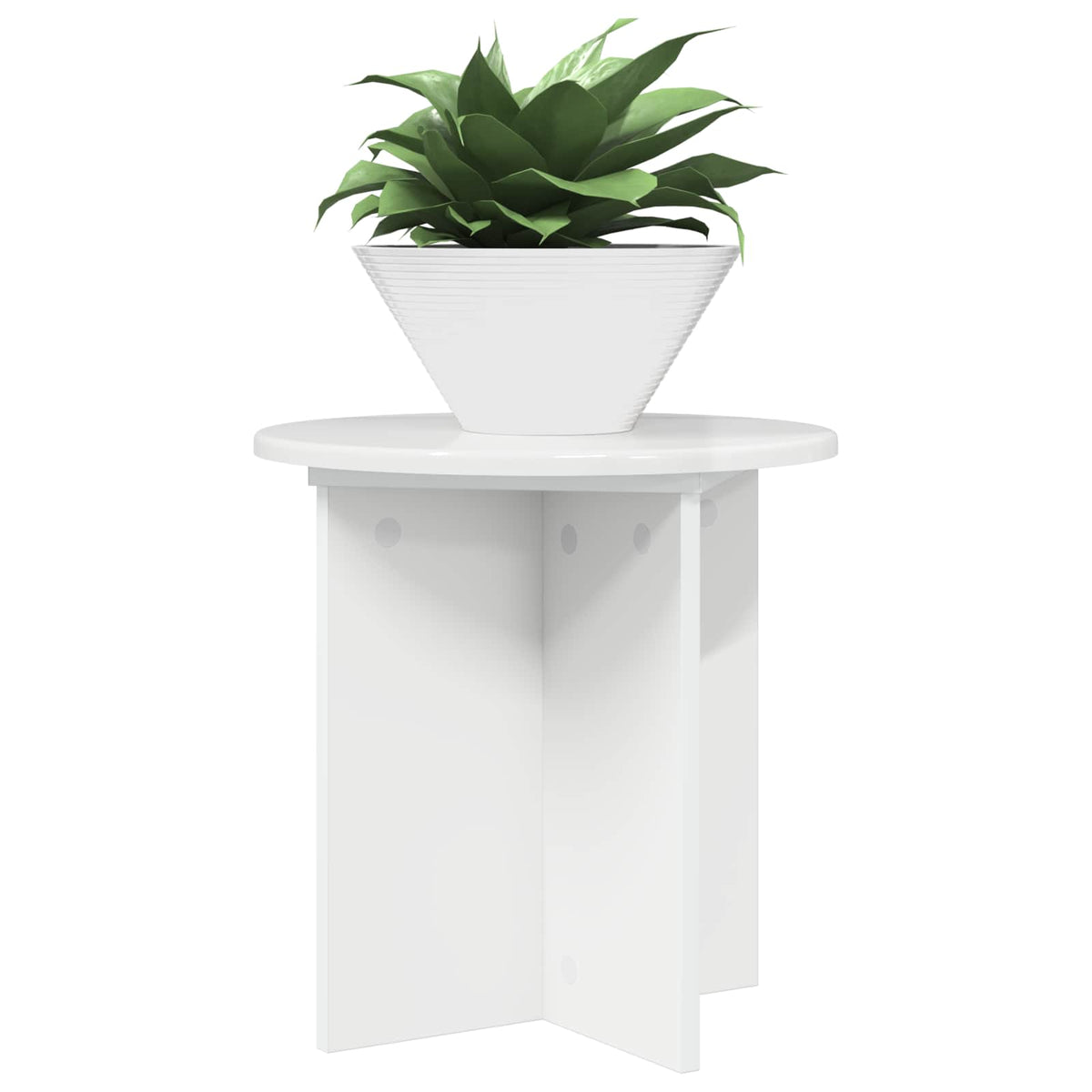 Planteholder 2 stk. Hvid højglans 40 x 40 x 40 cm
