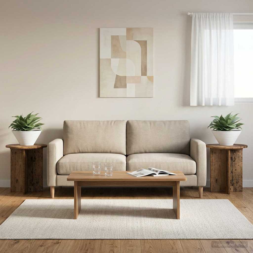 Planteholder 2 stk. Gammelt træ 40 x 40 x 40 cm Konstrueret træ