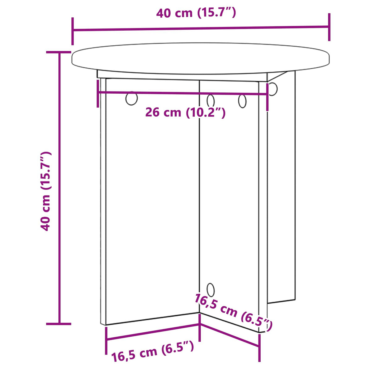 Planteholder 2 stk. Artisan-eg 40 x 40 x 40 cm Konstrueret træ