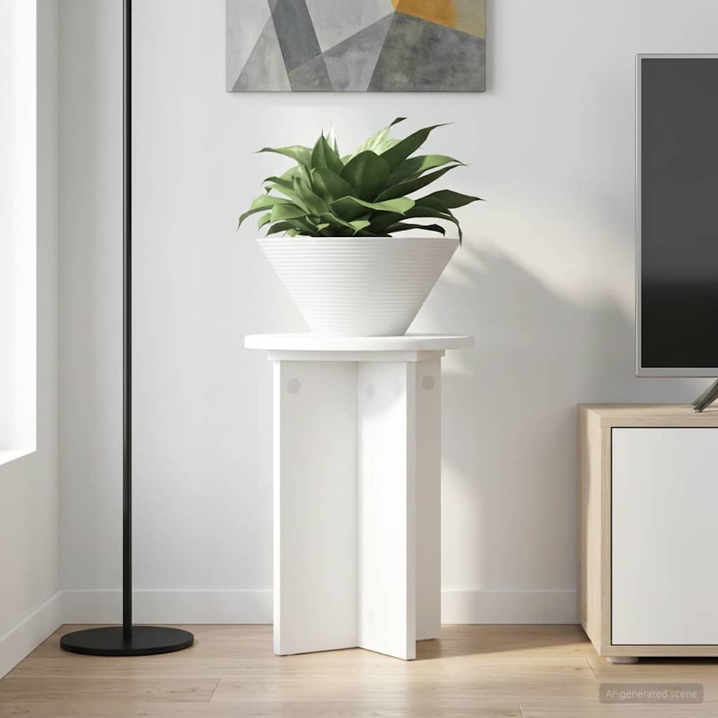 Planteholder 2 stk. Hvid Ø29,5 x 40 cm Konstrueret træ