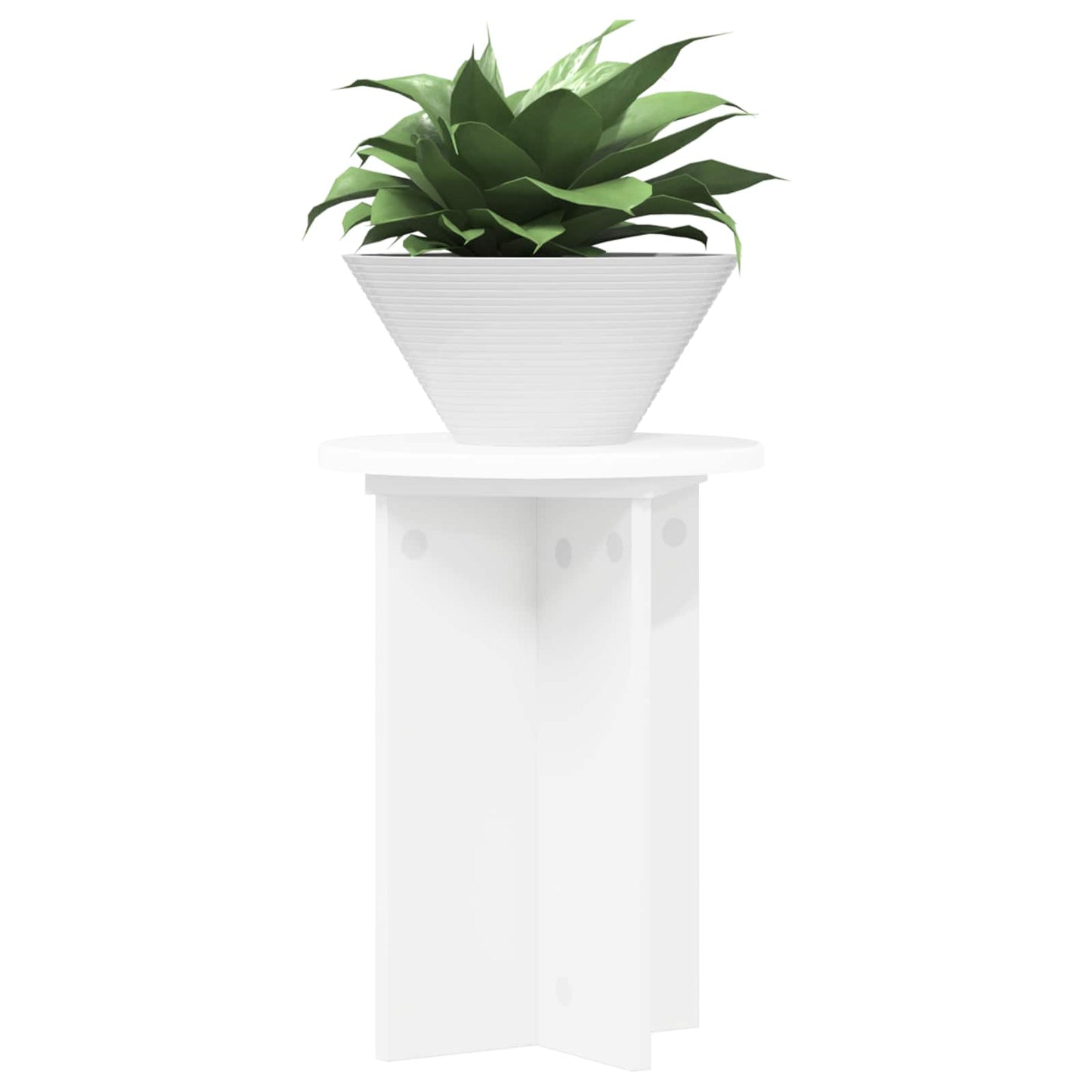 Planteholder 2 stk. Hvid Ø29,5 x 40 cm Konstrueret træ