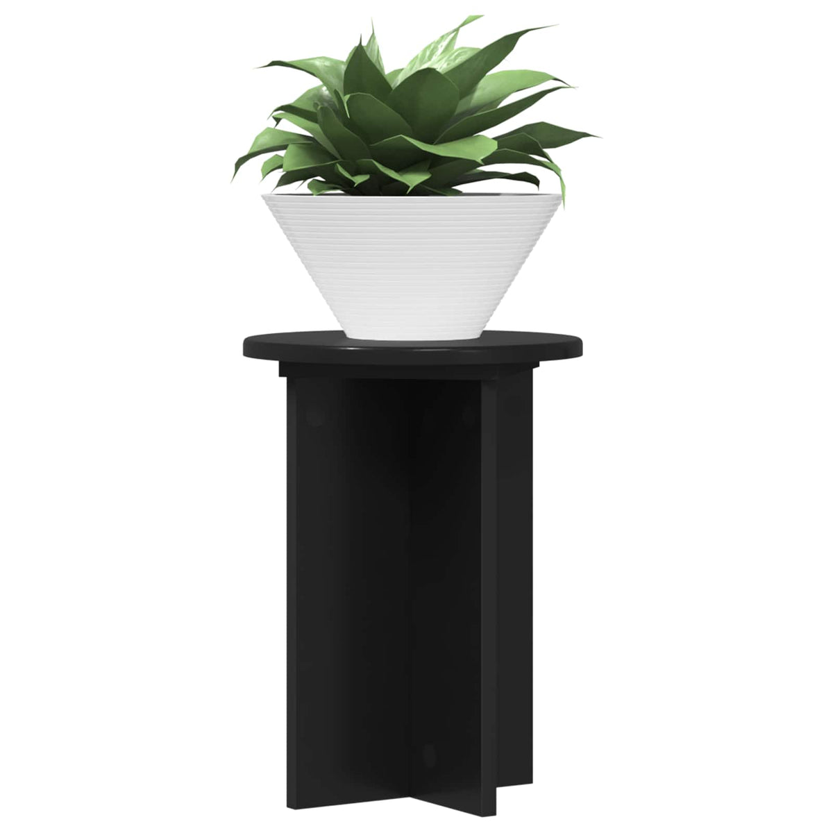 Planteholder 2 stk. Sort Ø29,5 x 40 cm Konstrueret træ