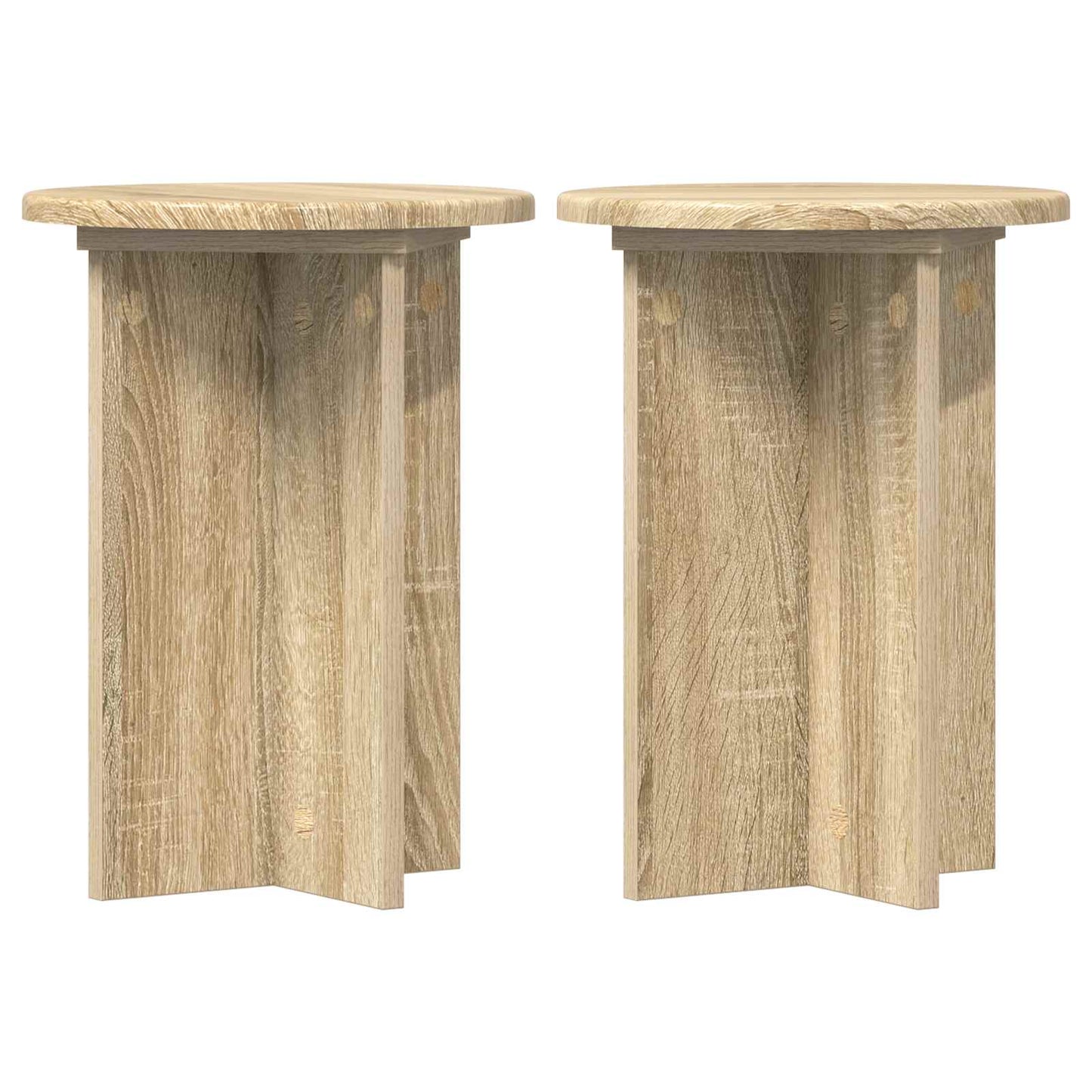 Planteholder 2 stk. Sonoma-eg Ø29,5 x 40 cm Konstrueret træ