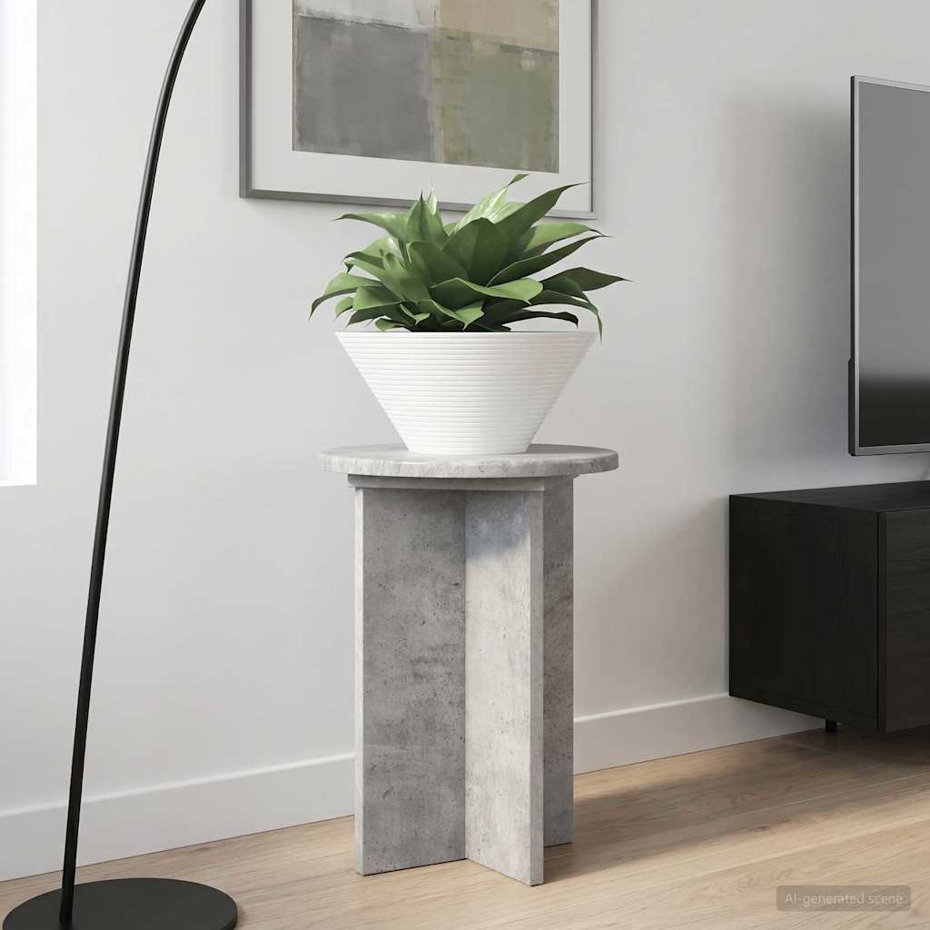 Planteholder 2 stk. Betongrå Ø29,5 x 40 cm Konstrueret træ