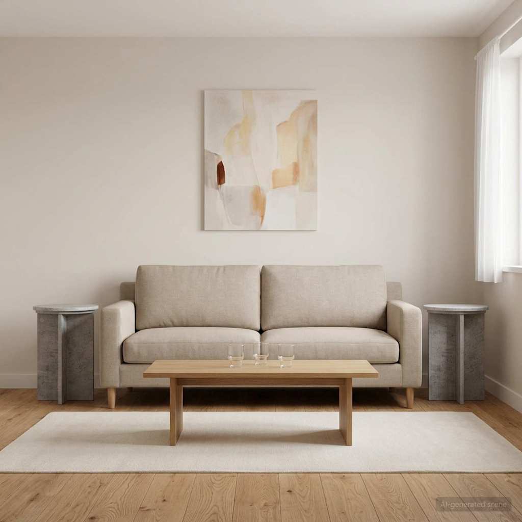 Planteholder 2 stk. Betongrå Ø29,5 x 40 cm Konstrueret træ