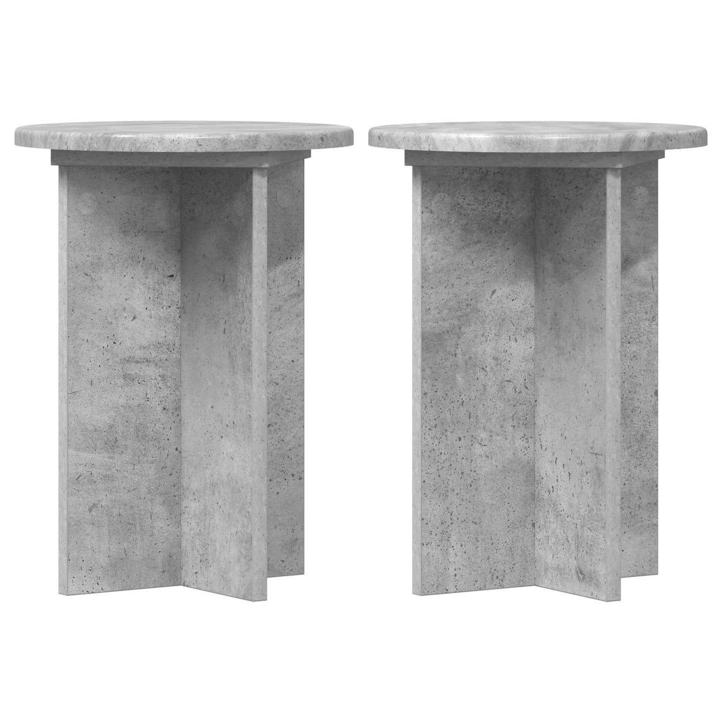Planteholder 2 stk. Betongrå Ø29,5 x 40 cm Konstrueret træ