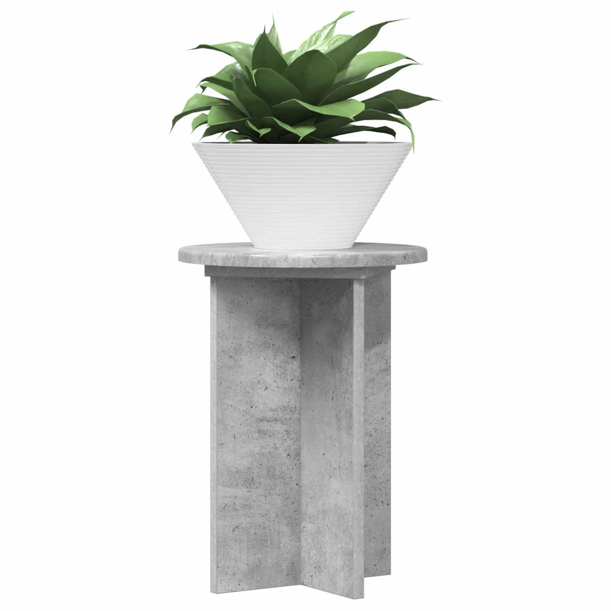 Planteholder 2 stk. Betongrå Ø29,5 x 40 cm Konstrueret træ
