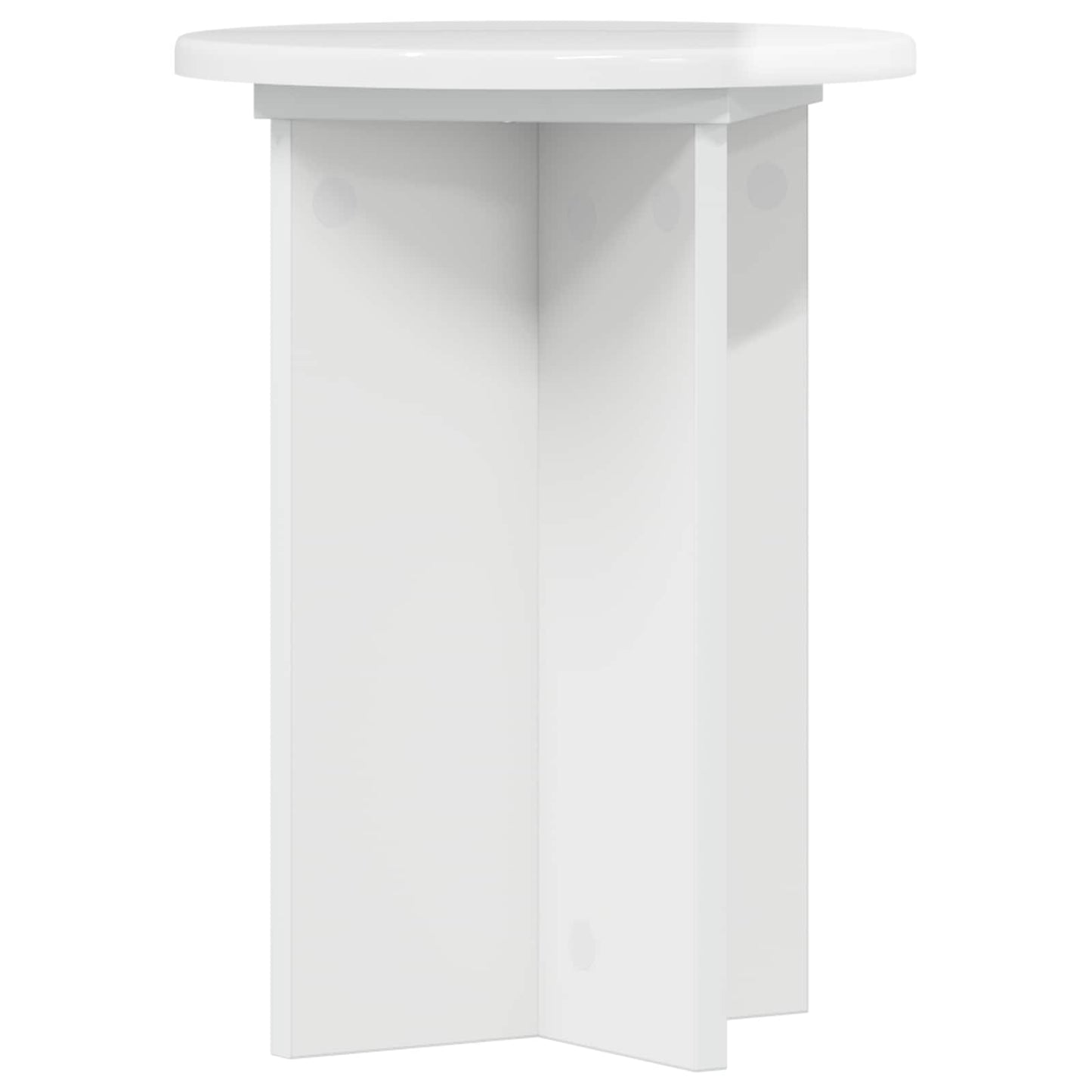 Planteholder 2 stk. Hvid højglans Ø29,5 x 40 cm Konstrueret træ