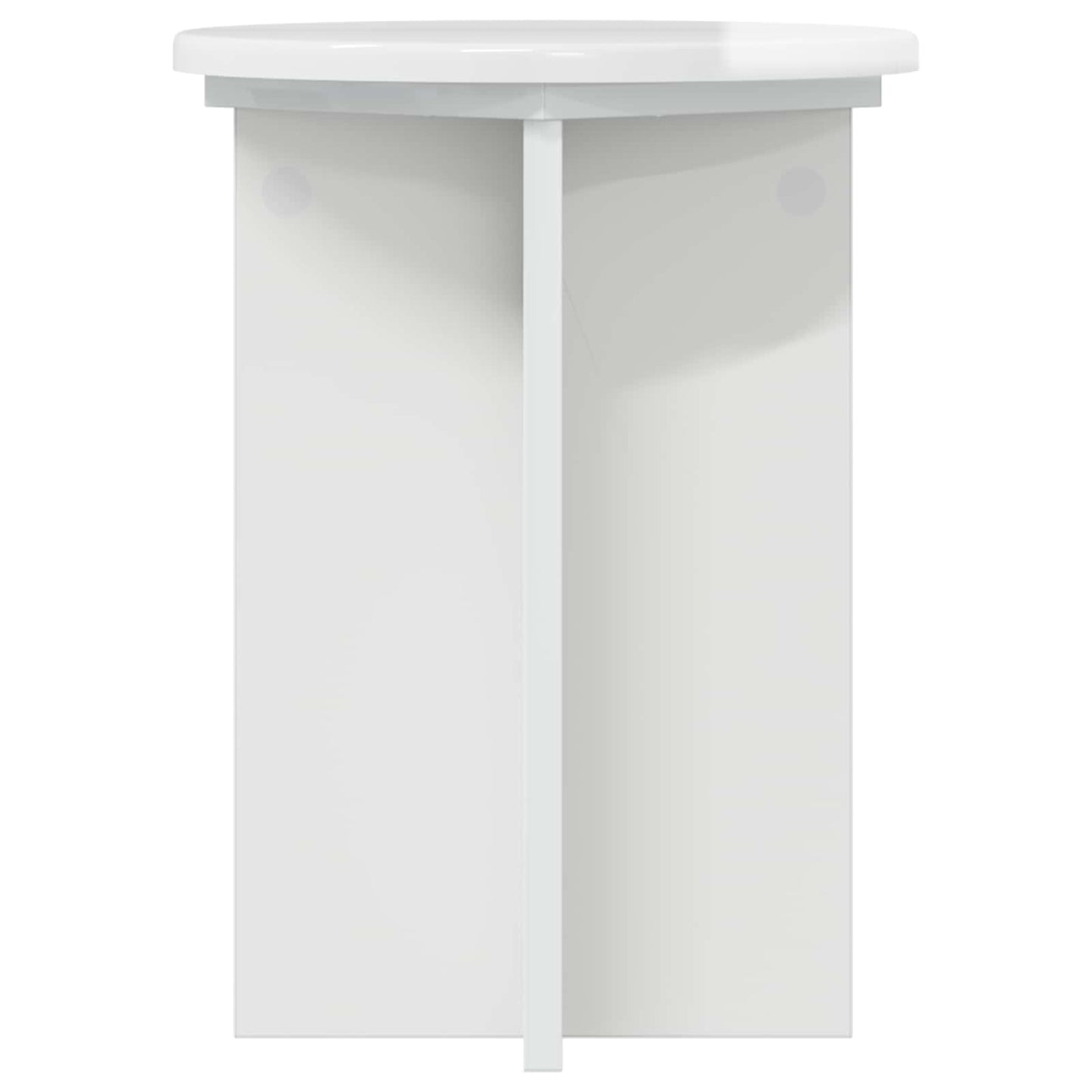 Planteholder 2 stk. Hvid højglans Ø29,5 x 40 cm Konstrueret træ