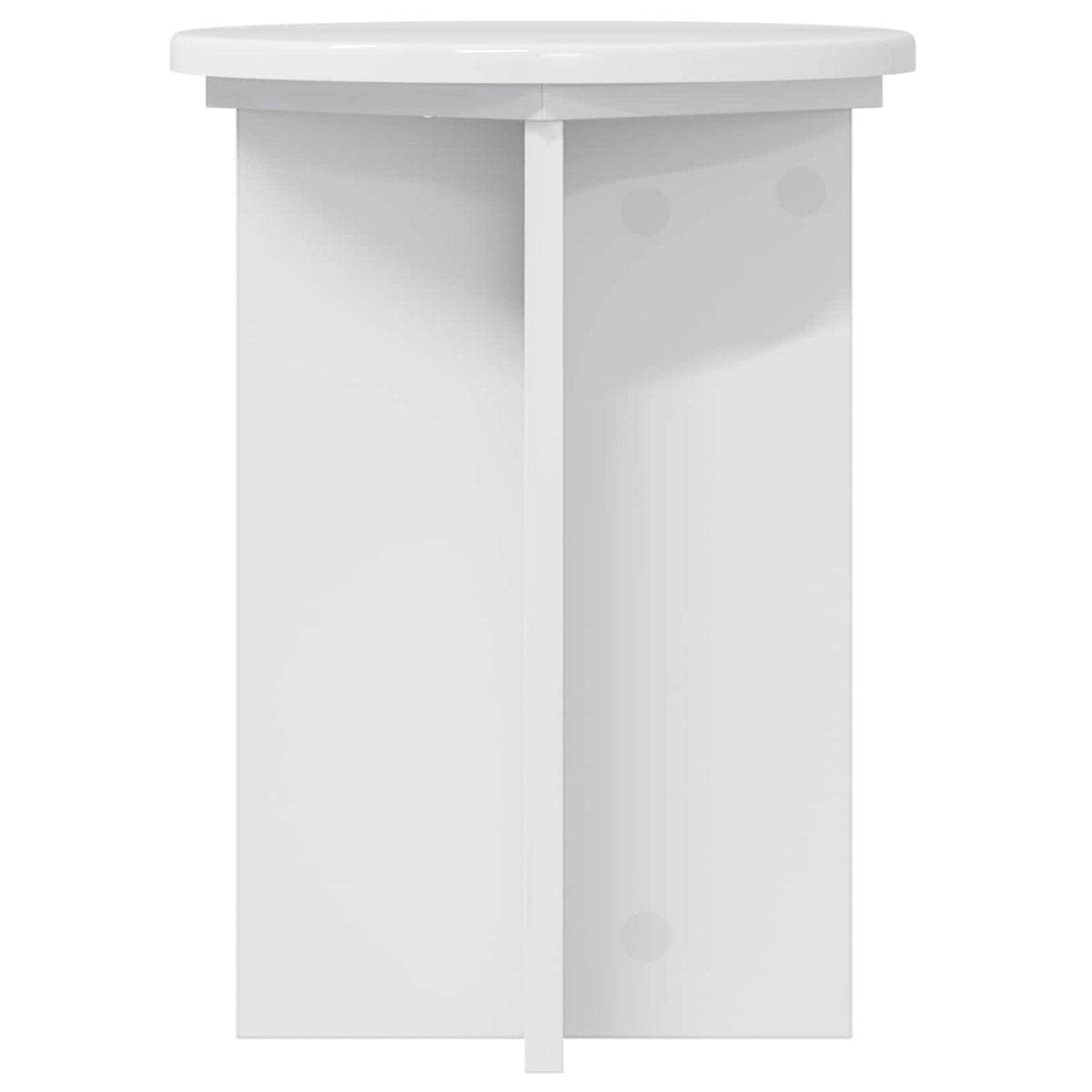 Planteholder 2 stk. Hvid højglans Ø29,5 x 40 cm Konstrueret træ