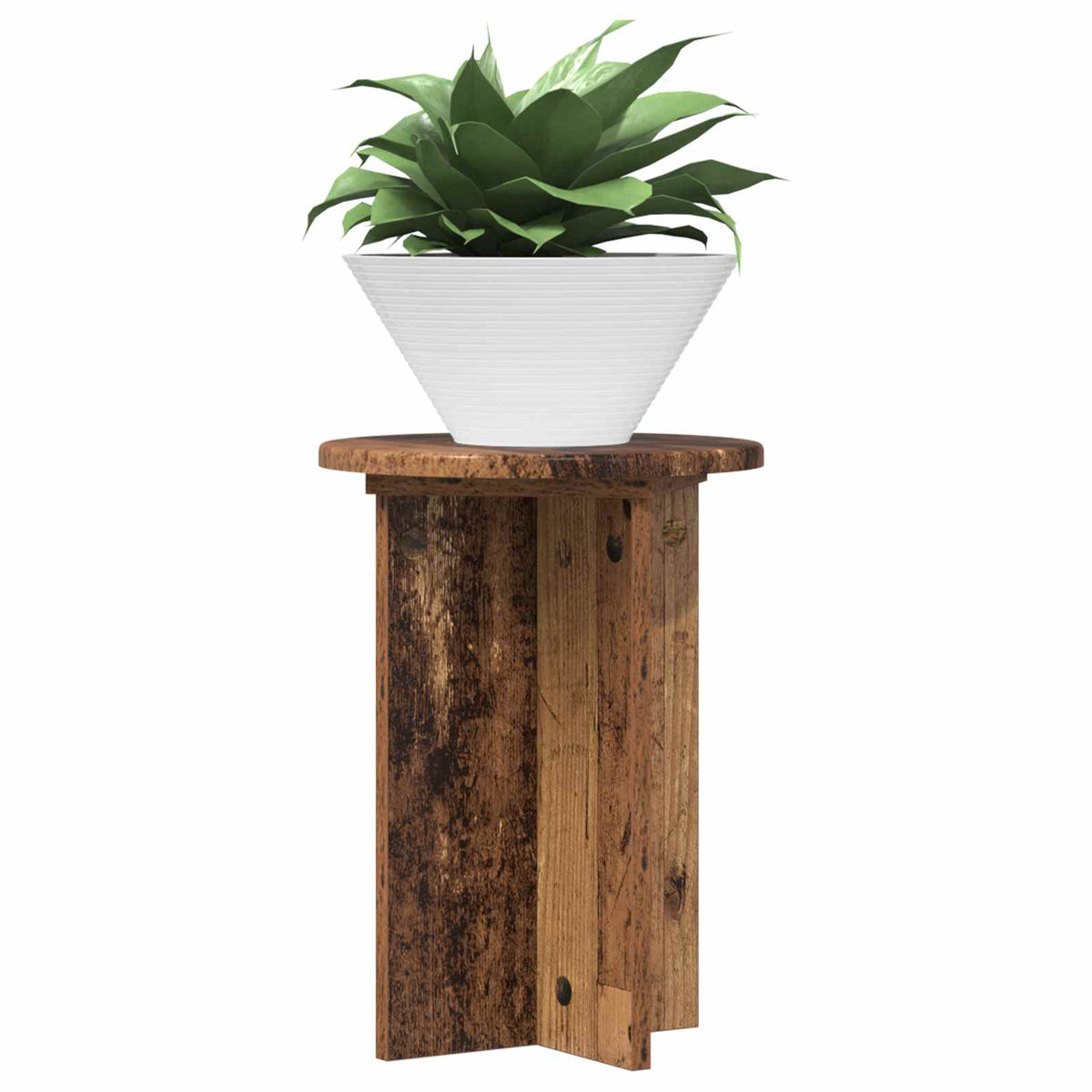 Planteholder 2 stk. Gammelt træ Ø29,5 x 40 cm Konstrueret træ