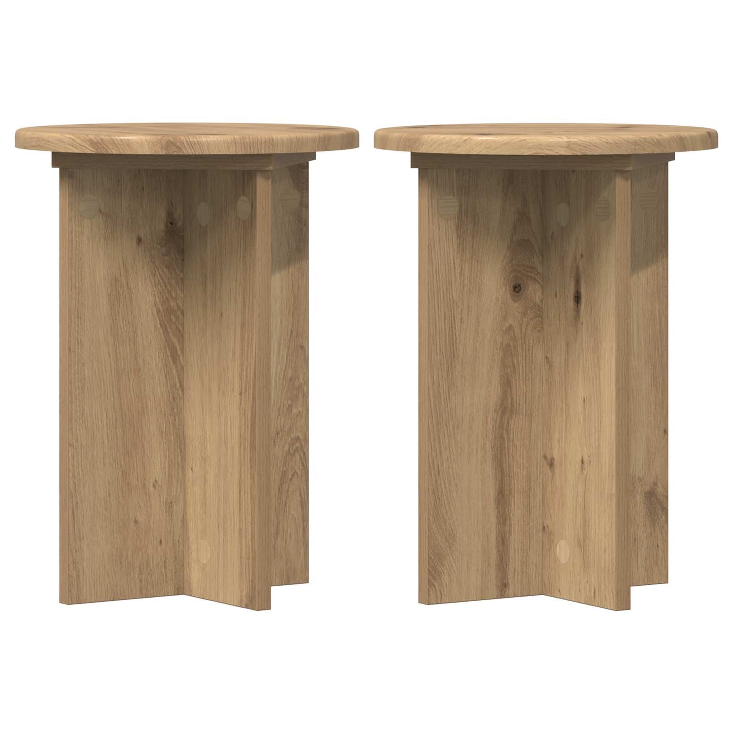 Planteholder 2 stk. Artisan-eg Ø29,5 x 40 cm Konstrueret træ